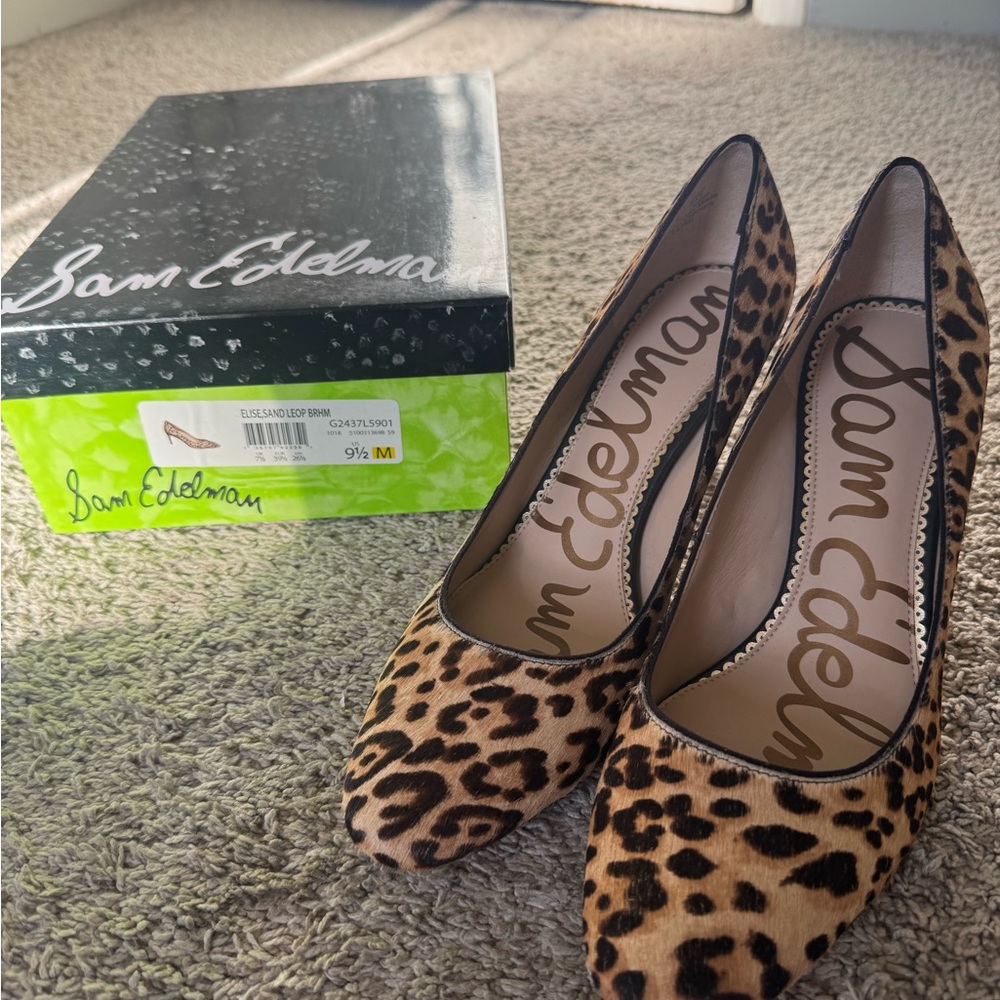 Sam Edelman Leopard Print Pumps 9.5 New